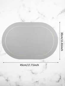 1pc Plain Place Mat - Xám - Xem 2