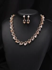 3pcs/set Rose Gold Women Jewelry Sets - Multicolor - View 5