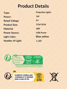 BASIC LIVING 1pc Sunset Projection Lamp - Multicolor - View 9