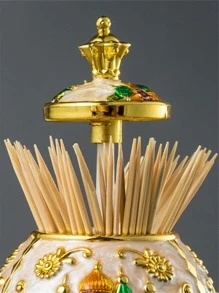 1pc Flower Detail Toothpick Holder - Multicolor - View 3