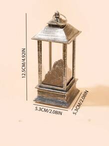 1pc ABS LED Decoration Lantern, Modern Fireplace Design Decorative Candle Lantern For Home - Red - View 5