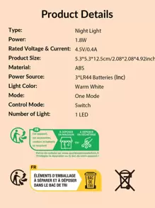 1pc ABS LED Decoration Lantern, Modern Fireplace Design Decorative Candle Lantern For Home - Red - View 6