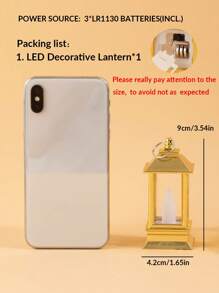 1 pieza Decoración portátil LED linterna - Amarillo - Ver 8