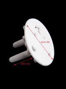 10pcs ABS EU Socket Cover,Creative Cartoon Bear Design Baby Plug Cover For School,Office,Household,Travel,Kitchen Decor,Household Items - White - View 5