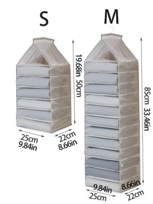 1入組白色懸掛式儲物袋家用極簡滌綸懸掛式儲物袋 - 白色 - 查看 5