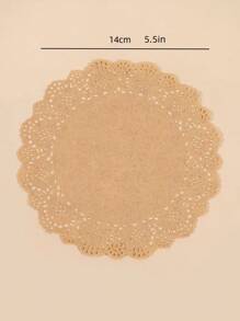 48 piezas Papel para hornear con abertura - Caqui - Ver 2