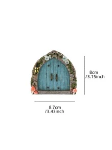 1pc Door Design Garden Decoration Craft - Dusty Blue - View 3