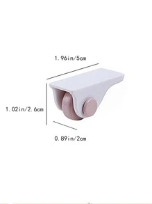 4 piezas Polea adhesivo de plástico - Rosa - Ver 2