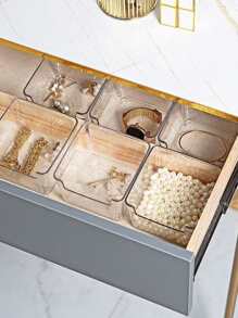 2pcs Clear Jewelry Storage Box - Clear - View 1