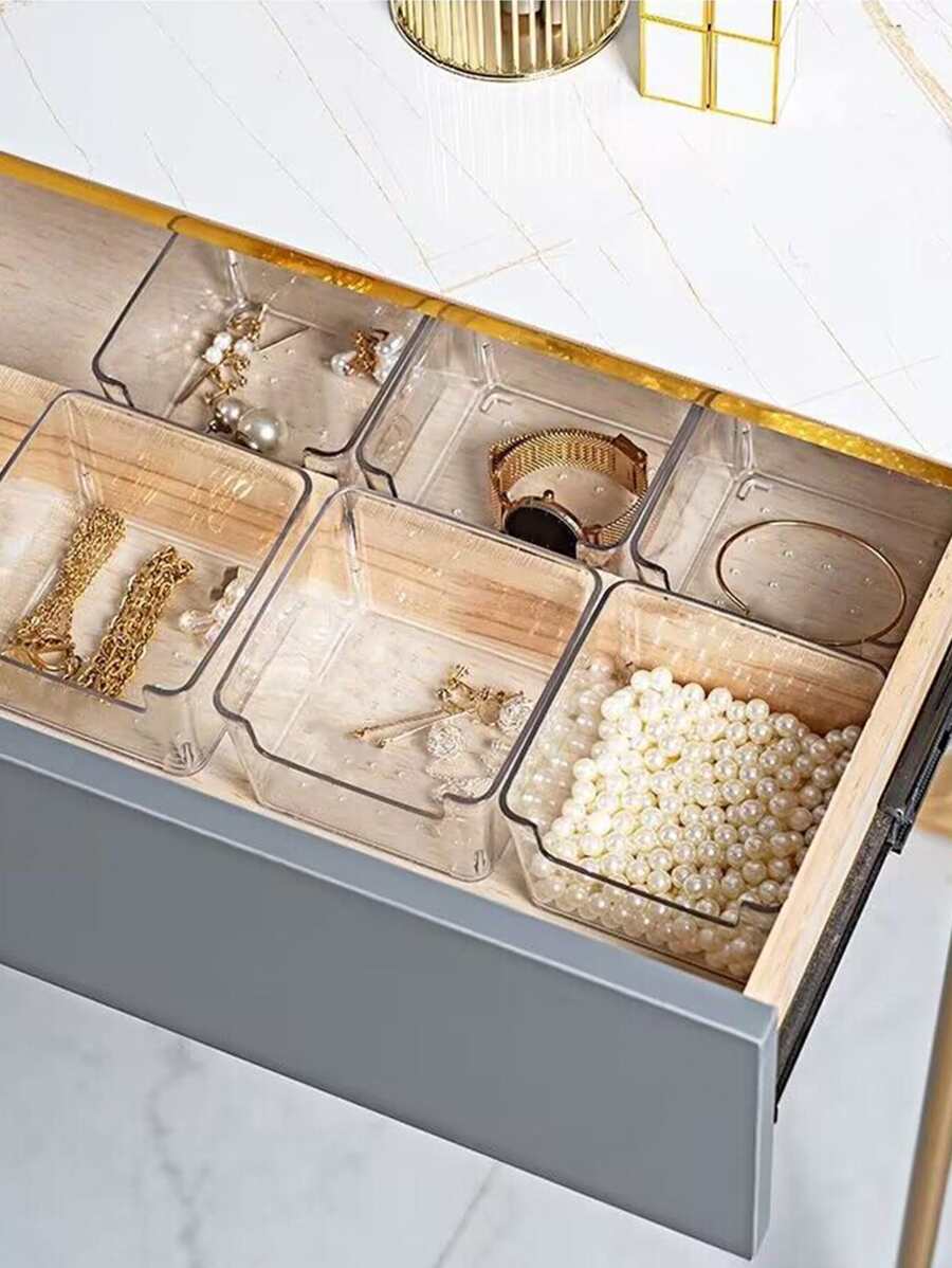 2pcs Clear Jewelry Storage Box - Clear - View 1