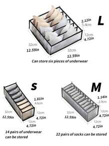 1pc Hộp đựng đồ lót có thể gập lại có viền tương phản Trang trí trang trí lễ hội Trang trí phòng Trang trí nhà Trang trí phòng ngủ - Xám - Xem 2