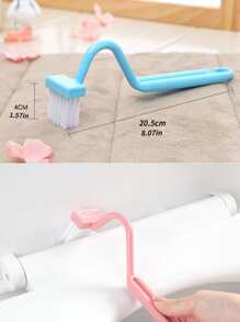 1 pieza Cepillo de limpieza de baños de color al azar - Multicolor - Ver 2