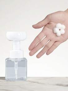 1pc Floral Design Foaming PP Lotion Dispenser,Creative Solid Durable Bathroom Soap Dispenser - Clear - View 6