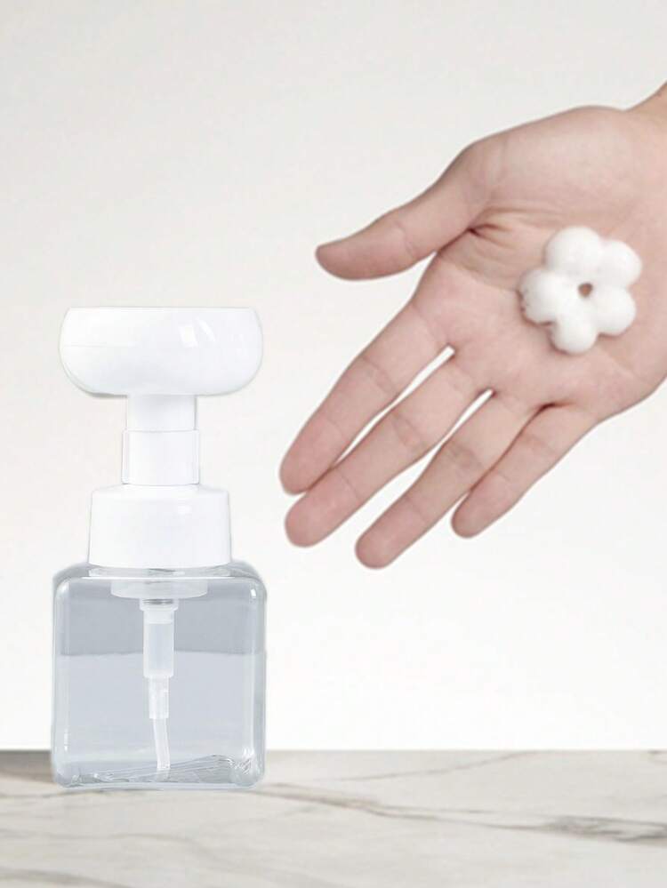 1入組花卉設計創意素色PP耐用浴室皂液器 - 無色 - 查看 6