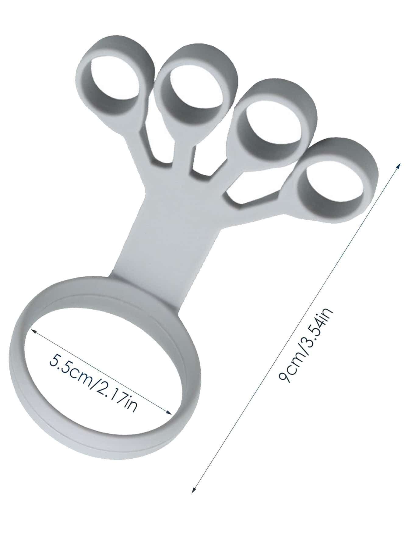 1pc Grey Silicone Five-finger Grip Device - Grey - View 1