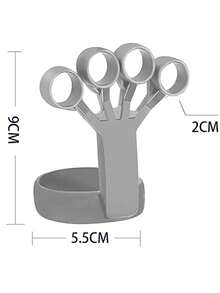 1pc Grey Silicone Five-finger Grip Device - Grey - View 2
