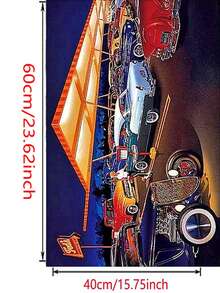 1 set Pintura diamante DIY sin de coche Pintura sin marco diamante DIY para casa regalo - Multicolor - Ver 2