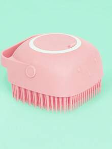 1pc Multi-function Pet Bath Brush For Dog And Cat For Shower - Pink - View 2