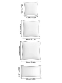 1pc Plush Cushion Cover Without Filler, White Fuzzy Throw Pillow Case, For Sofa, Living Room - White - View 2