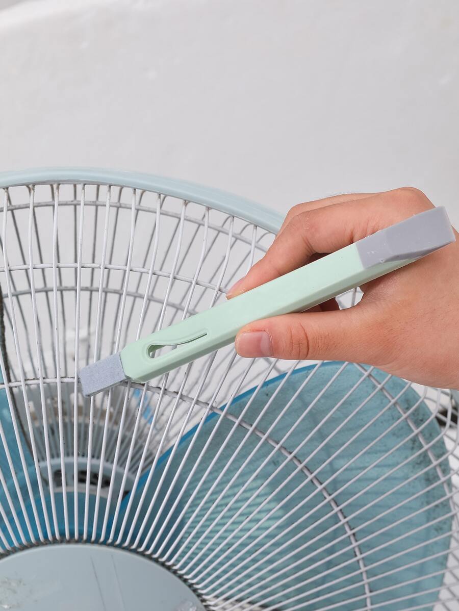 1pc Multifunction Crevice Cleaning Brush, Double Head Gap Cleaning Scraper For Household - Green - View 1