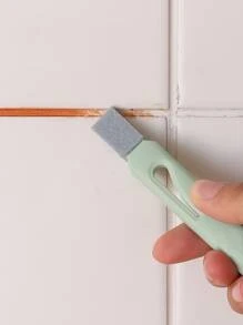 1pc Multifunction Crevice Cleaning Brush, Double Head Gap Cleaning Scraper For Household - Green - View 3