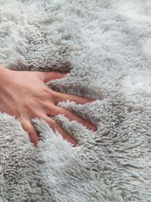 1入組紮染毛茸茸地毯 - 淺灰色 - 查看 5