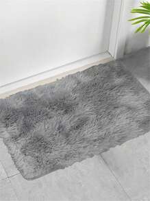 1入組紮染毛茸茸地毯 - 淺灰色 - 查看 7