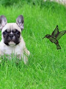 1入組空心黑鳥形花園樁庭院創意裝飾花園樁