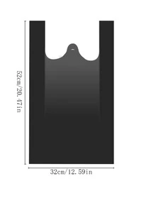 50pcs Black Trash Bag, Simple Garbage Bag For Household - Black - View 3