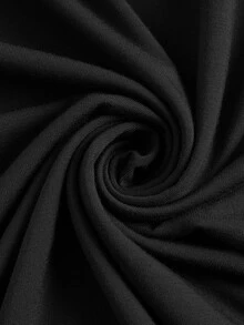 SHEIN BASICS Plus Solid Cami Dress - Black - View 7