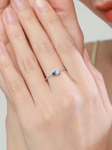 1 Máy Tính Thời Trang Đính Đá Cubic Zirconia Trang Trí Bạc Cưới Ban Nhạc Cho Nữ Cho Nữ Cưới Cô Dâu Mỹ Trang Sức - Bạc - Xem 2