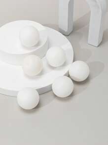 6pcs Ping pong Balls In White, Yellow, And Multicolor - White - View 1