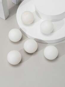 6pcs Ping pong Balls In White, Yellow, And Multicolor - White - View 2