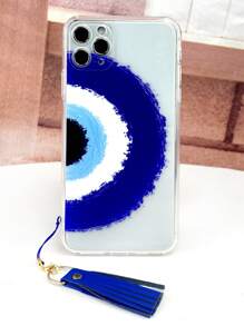 邪惡之眼圖案透明手機殼帶流蘇 - 彩色 - 查看 4