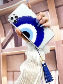 邪惡之眼圖案透明手機殼帶流蘇 - 彩色 - 查看 6