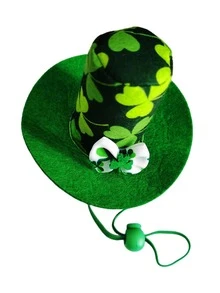 1pc Clover Print Pet Hat For Dog And Cat For Photo Prop Accessory - Multicolor - View 2