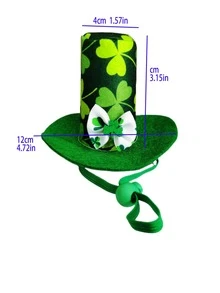 1pc Clover Print Pet Hat For Dog And Cat For Photo Prop Accessory - Multicolor - View 3