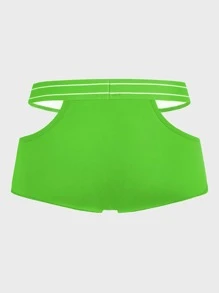 Hombres Calzoncillos boxer en contraste con cinta con letra - Verde - Ver 2