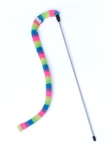 1pc Plush Eyeball Decor Cat Teaser Toy For Cat For Interaction - Pink - View 5