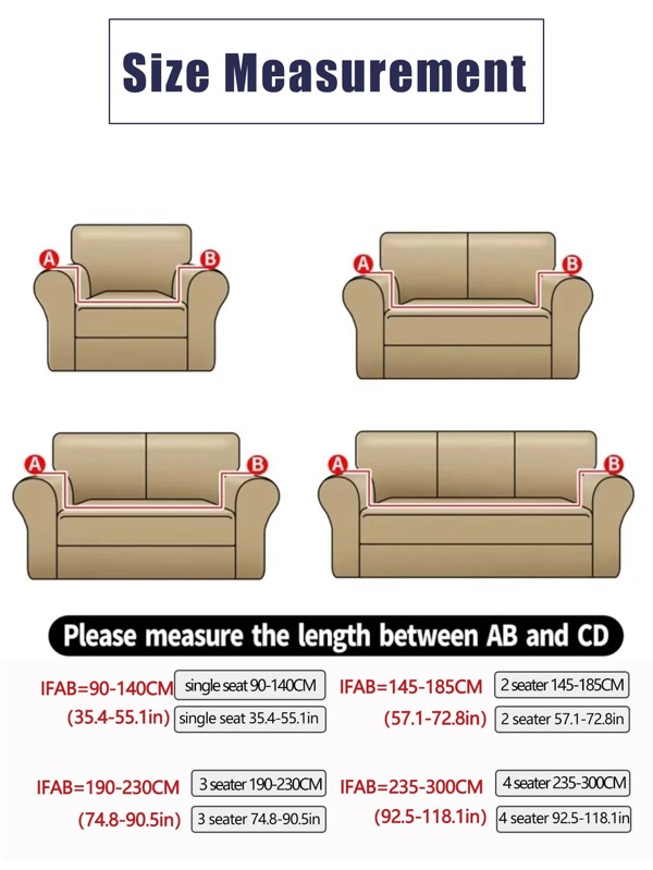 1pc Plaid Seersucker Sofa Cover For Living Room,Stretchy Sofa Slipcover