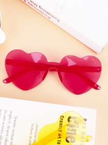 一副Y2K爱心设计时尚眼镜，女士休闲透明镜框，拍照道具眼镜，派对沙滩配饰，女士眼镜太阳镜，秋冬基础款女装，商务休闲装，夏季海滩度假、户外活动、旅行礼物