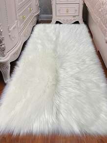 1入組柔軟毛絨小地毯厚毛絨地毯適用於客廳和臥室地板家居裝飾