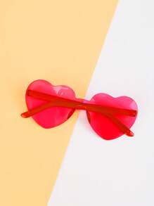 一副Y2K爱心设计时尚眼镜，女士休闲透明镜框，拍照道具眼镜，派对沙滩配饰，女士眼镜太阳镜，秋冬基础款女装，商务休闲装，夏季海滩度假、户外活动、旅行礼物