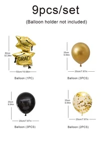 9入組畢業派對氣球套裝 - 彩色 - 查看 3