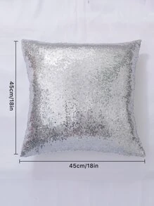 亮片靠墊套不附帶墊芯 - 銀色 - 查看 2
