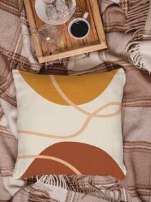 Abstract Pattern Cushion Cover Without Filler - Multicolor - View 6