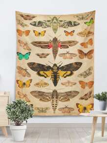 1 tấm thảm họa tiết bướm, chăn treo tường bằng vải hiện đại cho gia đình - Nhiều màu - Xem 1