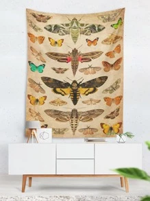 1 tấm thảm họa tiết bướm, chăn treo tường bằng vải hiện đại cho gia đình - Nhiều màu - Xem 2