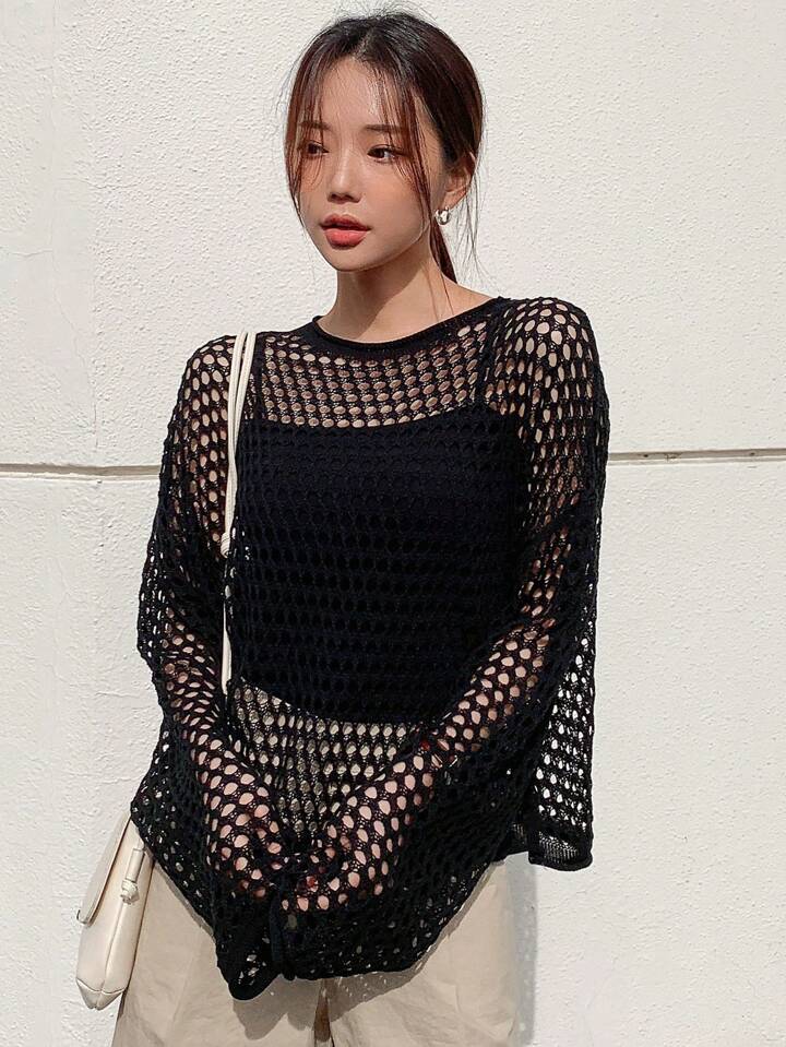 DAZY 文字グラフィック ドロップショルダー ドローストリング Tシャツなし DAZY 文字グラフィック ドロップショルダー ドローストリング T