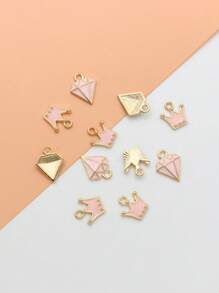 10 Cái/bộ Ngẫu Nhiên Thời Trang Hợp Kim Kẽm Kim Cương & Vương Miện Tự Làm Mặt Dây Chuyền Nữ Cho Tự Làm Trang Sức Làm - Nhiều màu - Xem 2